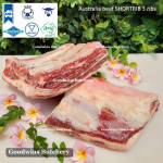 Beef rib SHORTRIB daging iga sapi frozen Australia GREENHAM crossed cuts for galbi bulgogi 1" 2.5cm (price/kg 6-7pcs)